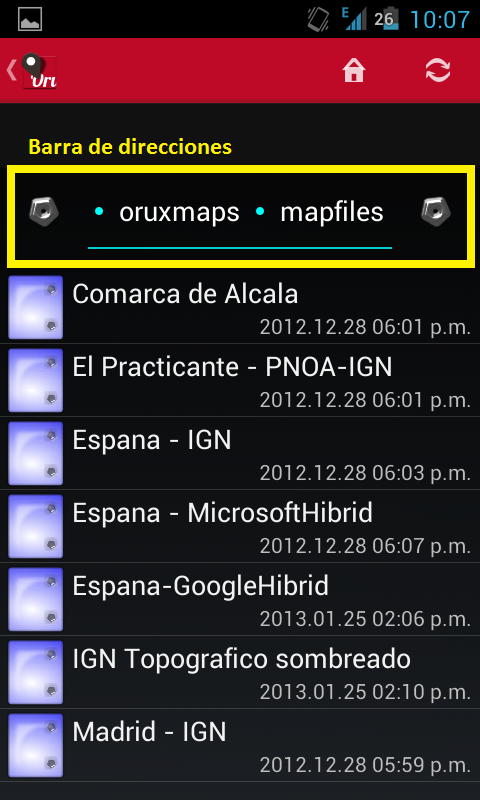 Almacenar mapas en la tarjeta SD? Screen11