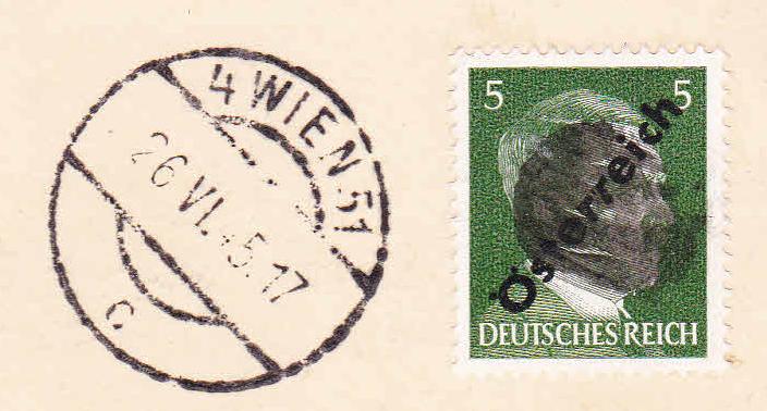 stempel - "Österreich im Juni 1945" Unbena39