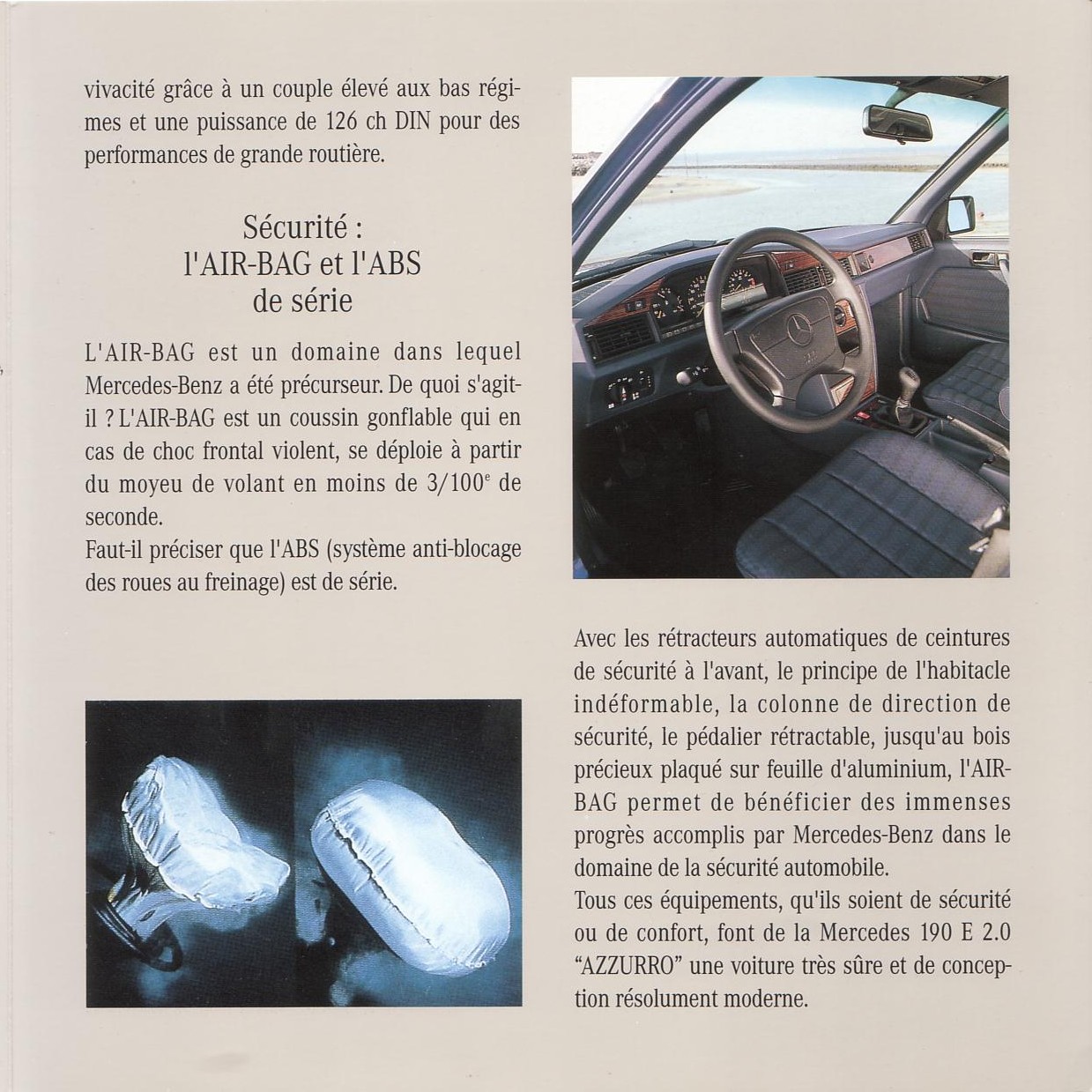 (W201): Catálogo edição especial Azzurro 190E 2.0 - francês  3d1eda10