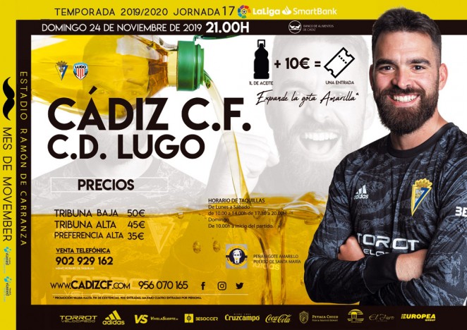 [J17] Cádiz C.F. - C.D. Lugo - Domingo 24/11/2019 21:00 h. #CádizLugo Czediz16