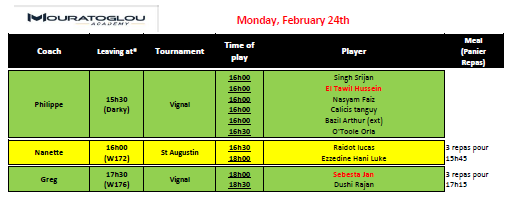 Monday February 24th Februa20