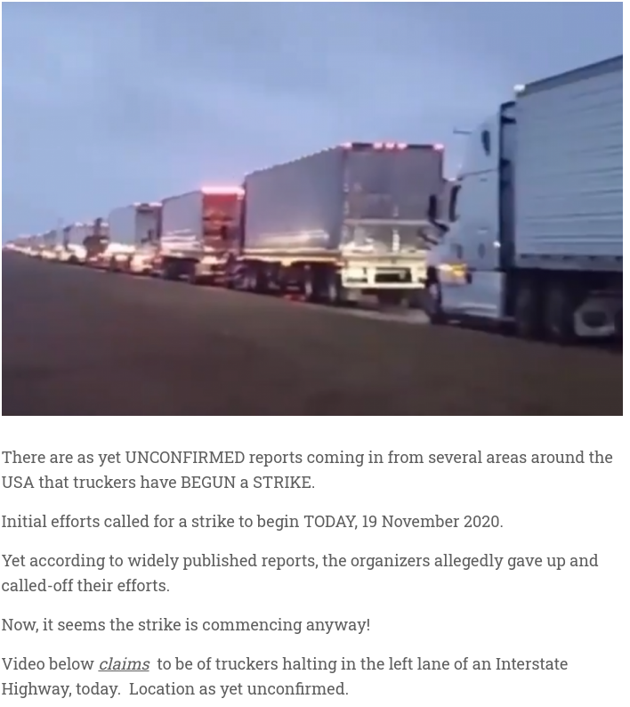 People keep saying it can't happen? Truckers Strike Actually BEGINNING? Trucke10