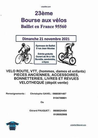 Bourse aux vélo 2021 de Baillet en France