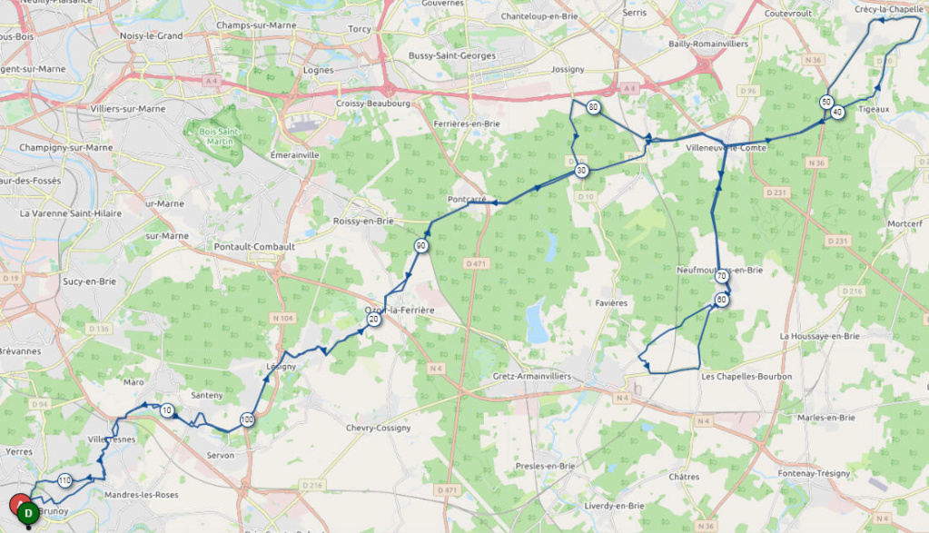 Sortie Itinéraire du Dimanche 17 Juillet 2022 - Run de Tigeaux (EP2) - Maulny (113km) C109_r10