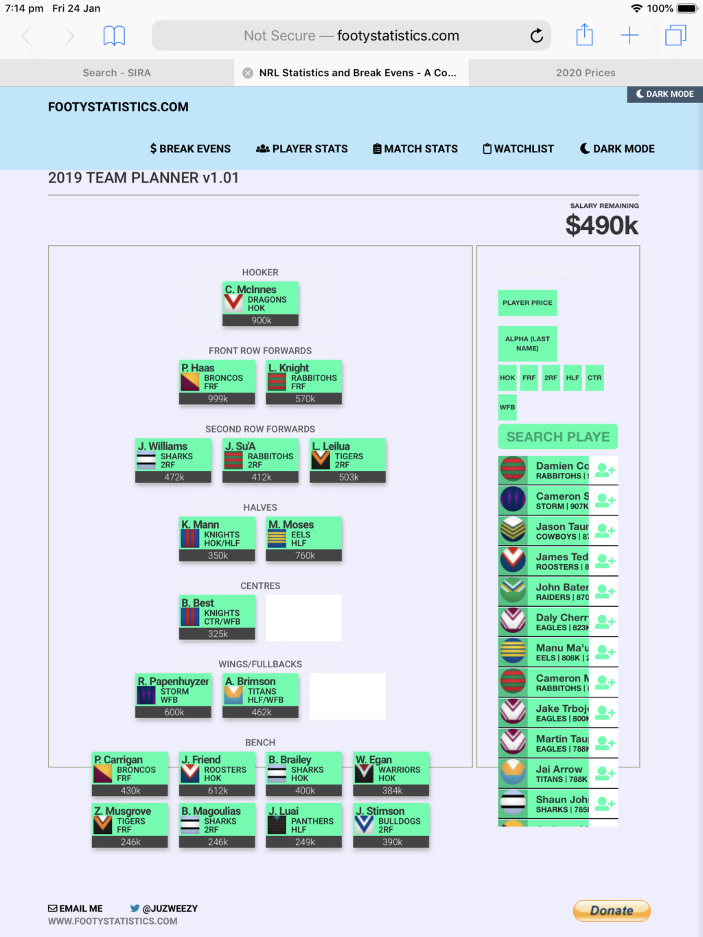 Nrl Fantasy 2020 Part 2 Page 22