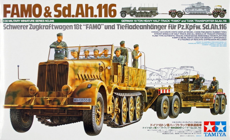 Camion Famo + remorque porte-chars  - 1/35 -  Tamiya Famo-s10