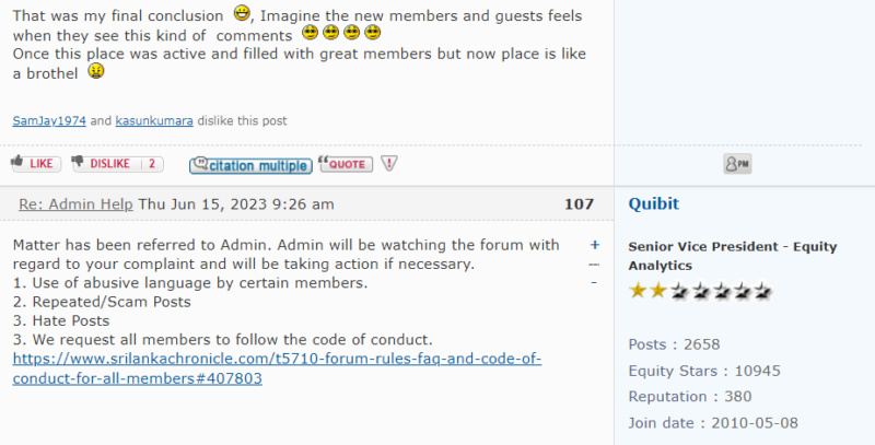 Poll to Ban members (samJ 1974) who Violate forum rules and insult members 117