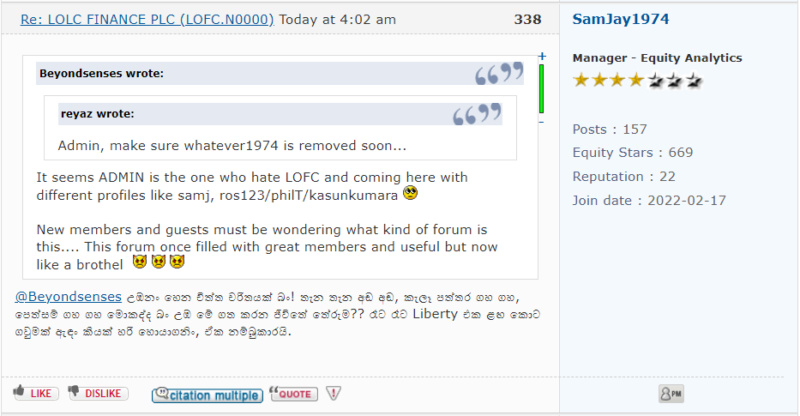Poll to Ban members (samJ 1974) who Violate forum rules and insult members A15