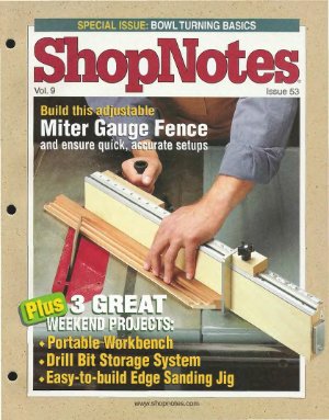 Woodworking Shopnotes 053 (September 2000) - Adjustable Miter Gauge Fence 12137211