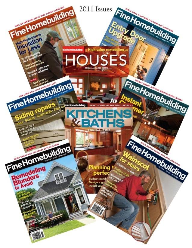 Fine Homebuilding Magazine 2011 Issues (217-224) 20112010