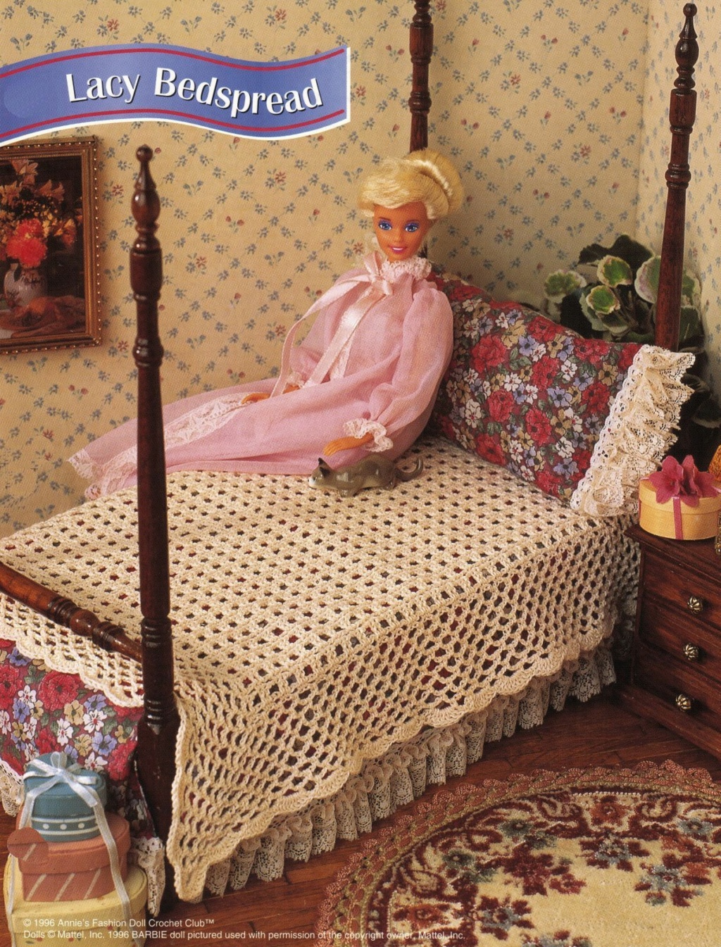 Annie’s Fashion Doll Crochet Club – Lacy Bedspread  Afghan10