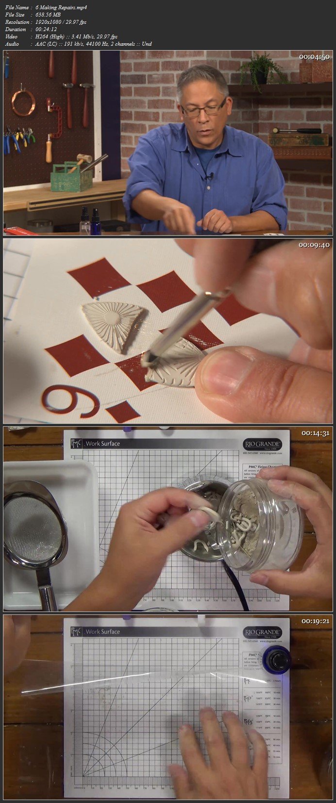 Silver Metal Clay: Adding Stones & Dimension (Video) Erzju810