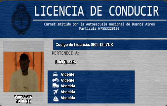 Curriculum Vitae de Luis Bareto para Taxis Argentinos Licenc10