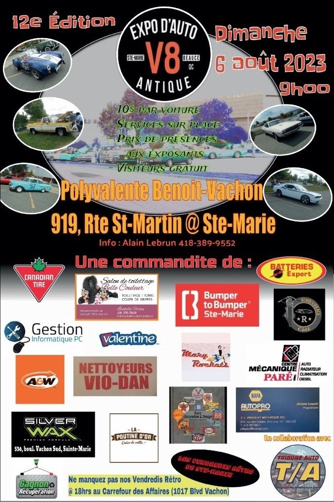 AUTO - Expo D'auto V8 Antique de Ste-Marie - 6 août 2023 1_post10
