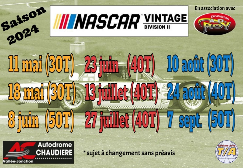 Calendrier NASCAR Vintage 2024 2024_n14