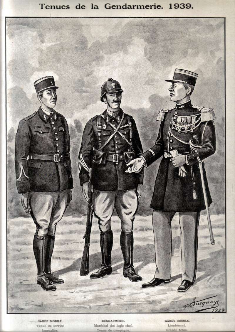 Publicité pour les uniformes de la gendarmerie dans les années 30. Tenues11