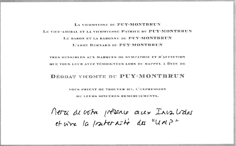 DEODAT du PUY-MONTBRUN colonel - Cérémonie INVALIDES 27 févier 2009 Puy-mo10