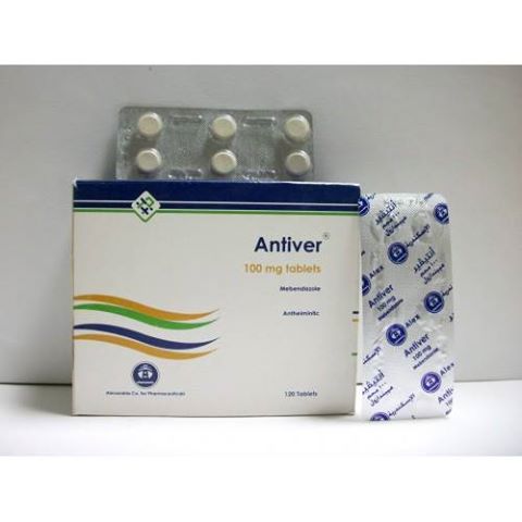  (Flagyl 500 tab ( Mitronidazole (Antiver 100 mg tab ( Mebendazole مع بعض 12439310