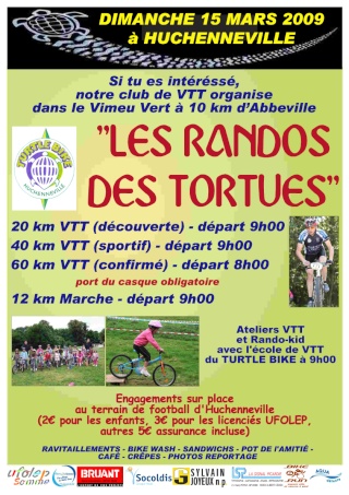 La rando des tortues 15/03/2009 Affich11