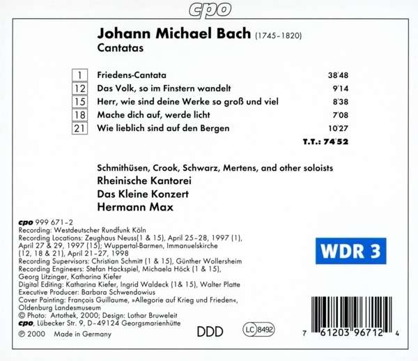 Johann Michael Bach II (1745-1820) 07612012