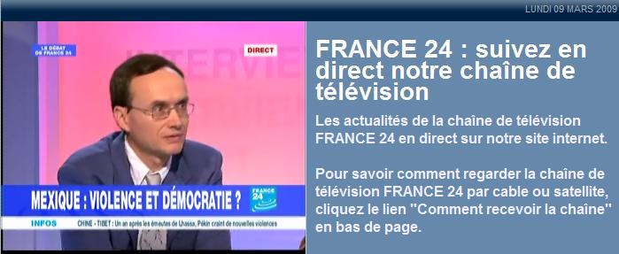 Alain Musset sur France 24 France10