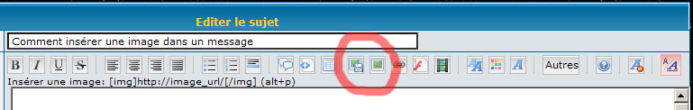 Comment insérer une image dans un message Faqima10