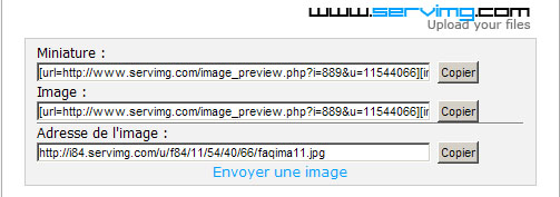 Comment insérer une image dans un message Faqima12