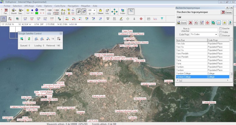 OziExplorer et ses liaisons cartographiques Captur17