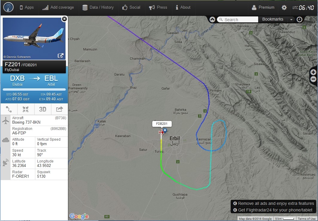 radarvirtuel.com/Flightradar24.com : tous les avions en vol en direct sur une carte - Page 3 Erbil10