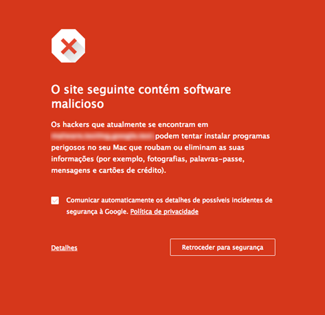 "Software malicioso": Problema de segurança relatado pelo Google 03-mal10