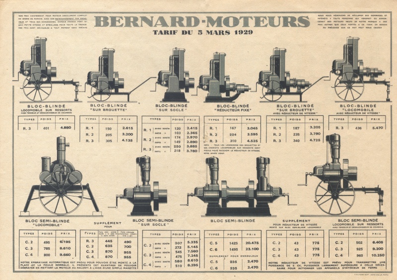 Documentation moteur CL et Bernard 192910