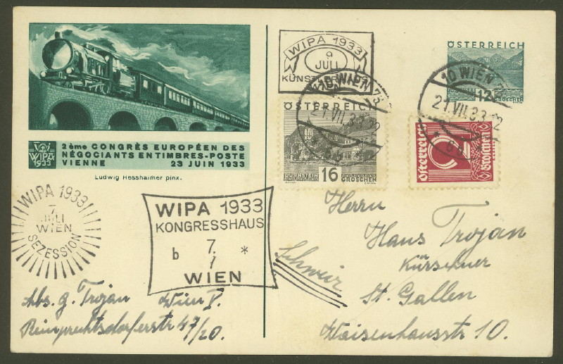 wipa - Privatganzsachen zur WIPA 1933 Pp_10910