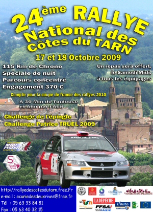 Rallye des Côtes du Tarn ASA DU VIGNOBLE TARNAIS 17-18 octobre 2009 Tarn10