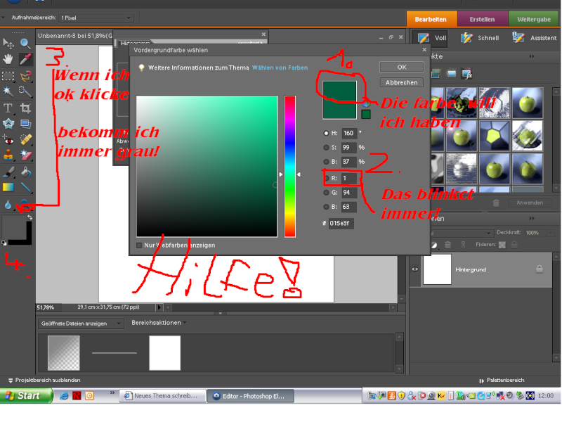 Kann bei Photoshop keine Farbe wählen Help10