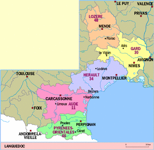 Région: Languedoc-Roussillon - Départements: 11-30-34-48-66 Langue11