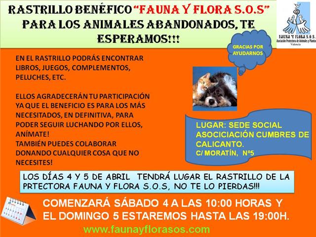 4-5 ABRIL RASTRILLO BENEFICO EN VALENCIA DE FAUNA Y FLORA S.O.S Rastri10