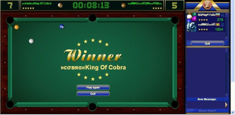 Mémoire  2007  Gamezer 'The King Of Cobra' 710