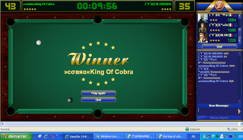 Mémoire  2007  Gamezer 'The King Of Cobra' Snooke10