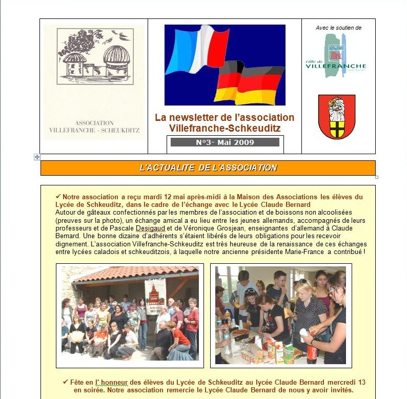 Newsletter n°3  mai 2009 3110