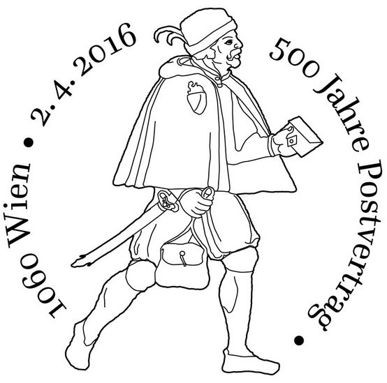Sondermarke „500 Jahre Postvertrag“ Postve11