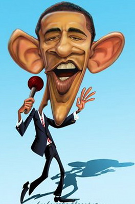 مشاهير من رؤساء العالم في صور كاريكاتيرية Obamac10