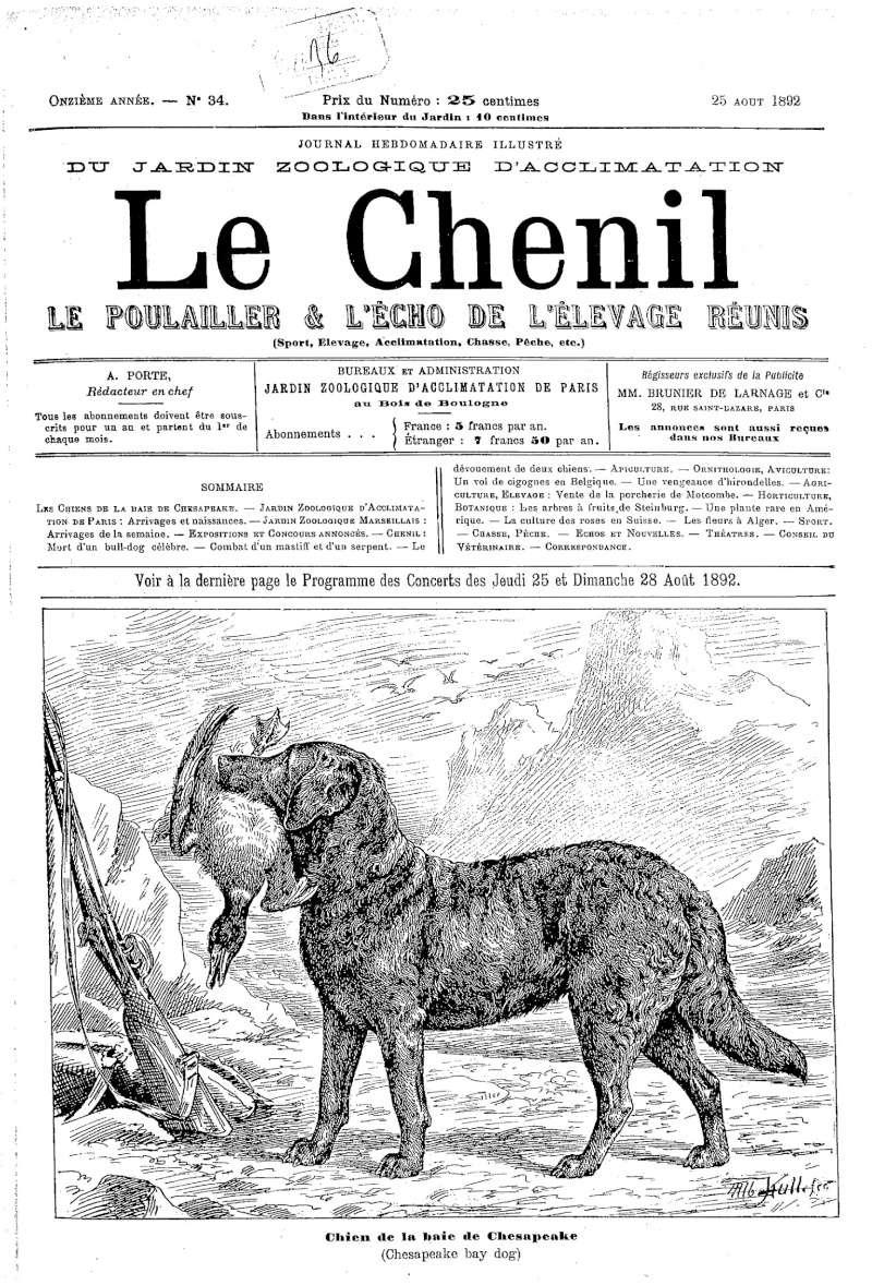 Chesapeake en couverture d'un magazine français en 1892... Chesap10
