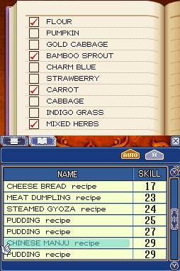 Rune Factory 2 : Les Recettes Cuisine Chines10