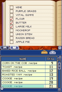 Rune Factory 2 : Les Recettes Cuisine Cookie11
