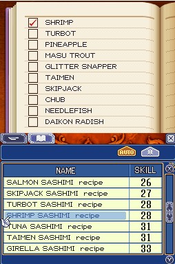 Rune Factory 2 : Les Recettes Cuisine Shrimp11