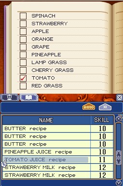 Rune Factory 2 : Les Recettes Cuisine Tomato11