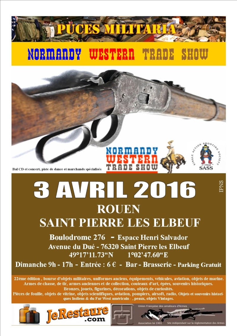 Puces Militaria & Normandy Western Trade Show 2016 Affich10