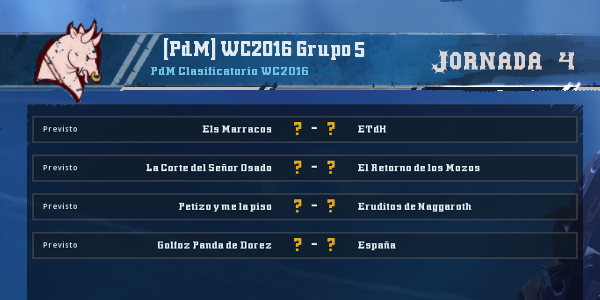 Copa del Mundo 2016 - Grupo 5 - Jornada 4 del 6 al 13 de Marzo Copa_d24