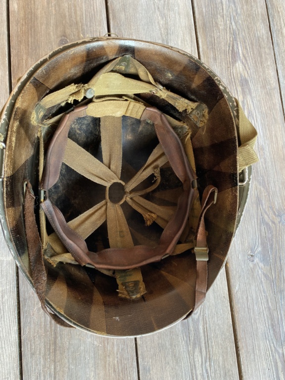 Casque US WW2 camouflé marron Ca1010