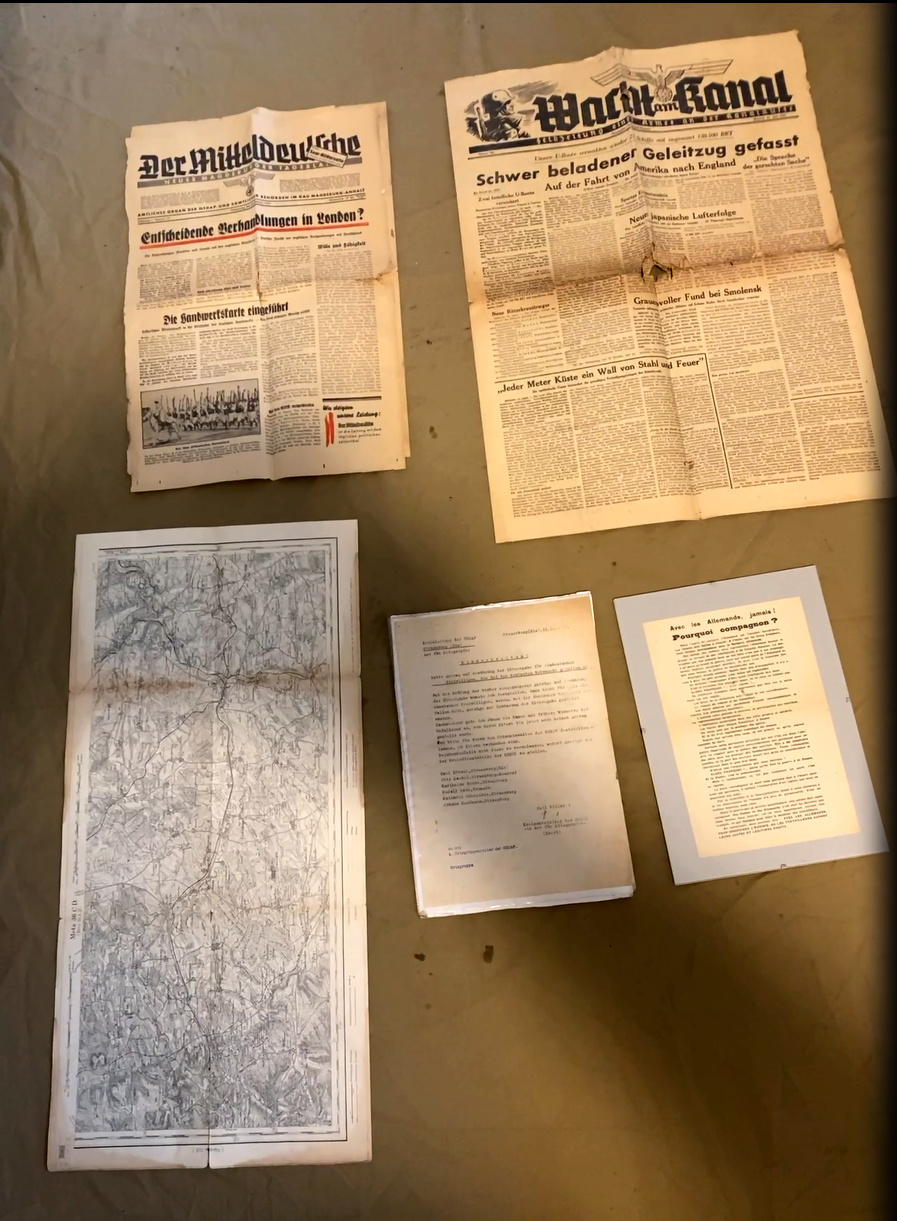 Lots documents Fr + cartes allemandes + affiches Fr + tract pour évaluations Doc_210